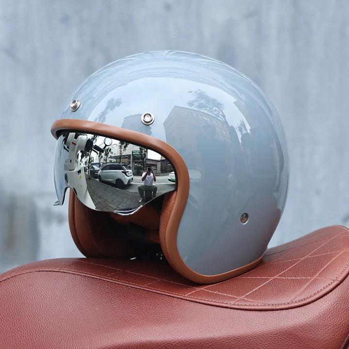 BowLift | Retro Motorcycle Helmet 3/4 Open Face – Valor