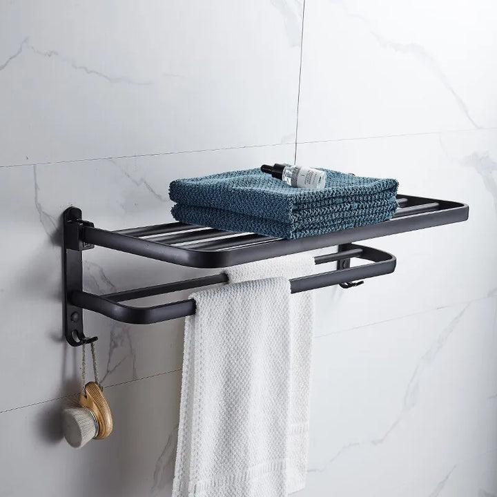 BowLift | Elegant Life Space-Saving Foldable Aluminum Towel Rack