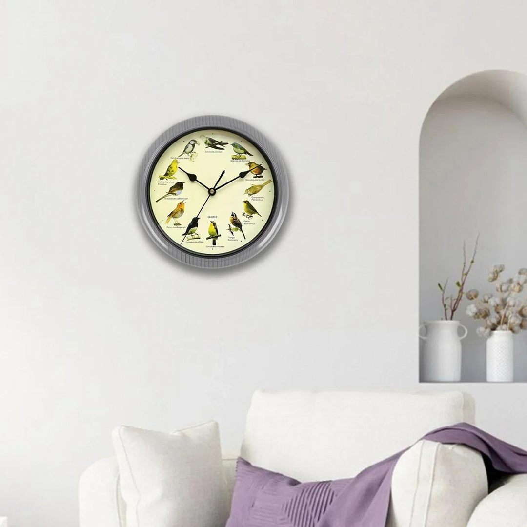 BirdSong Clock – 10 Inch Wall Clock for Stylish Interior Bowlift