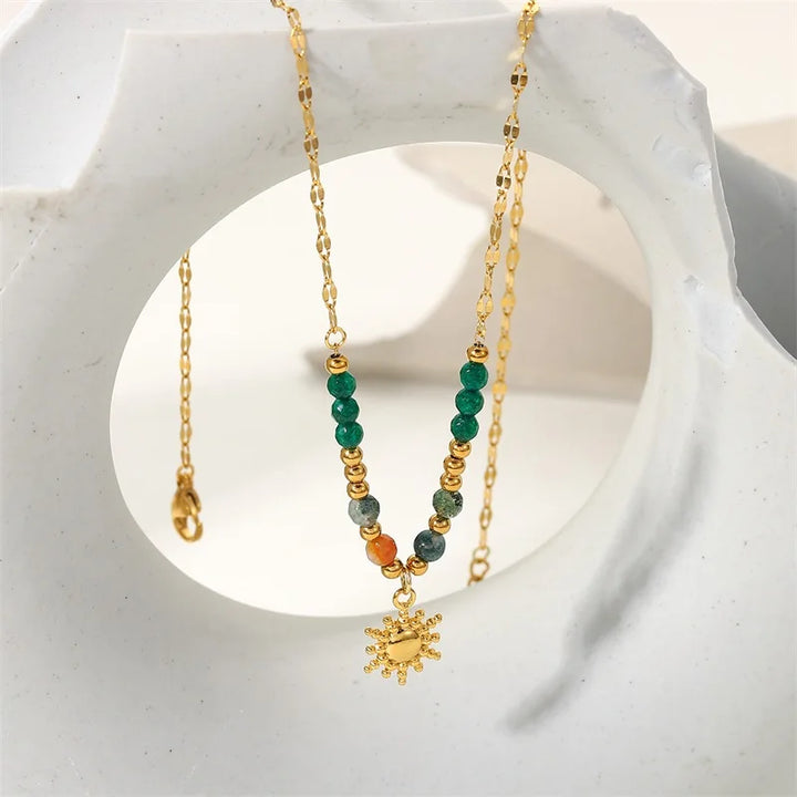 BowLift | Dainty Boho Inspired Sun Pendant Necklace