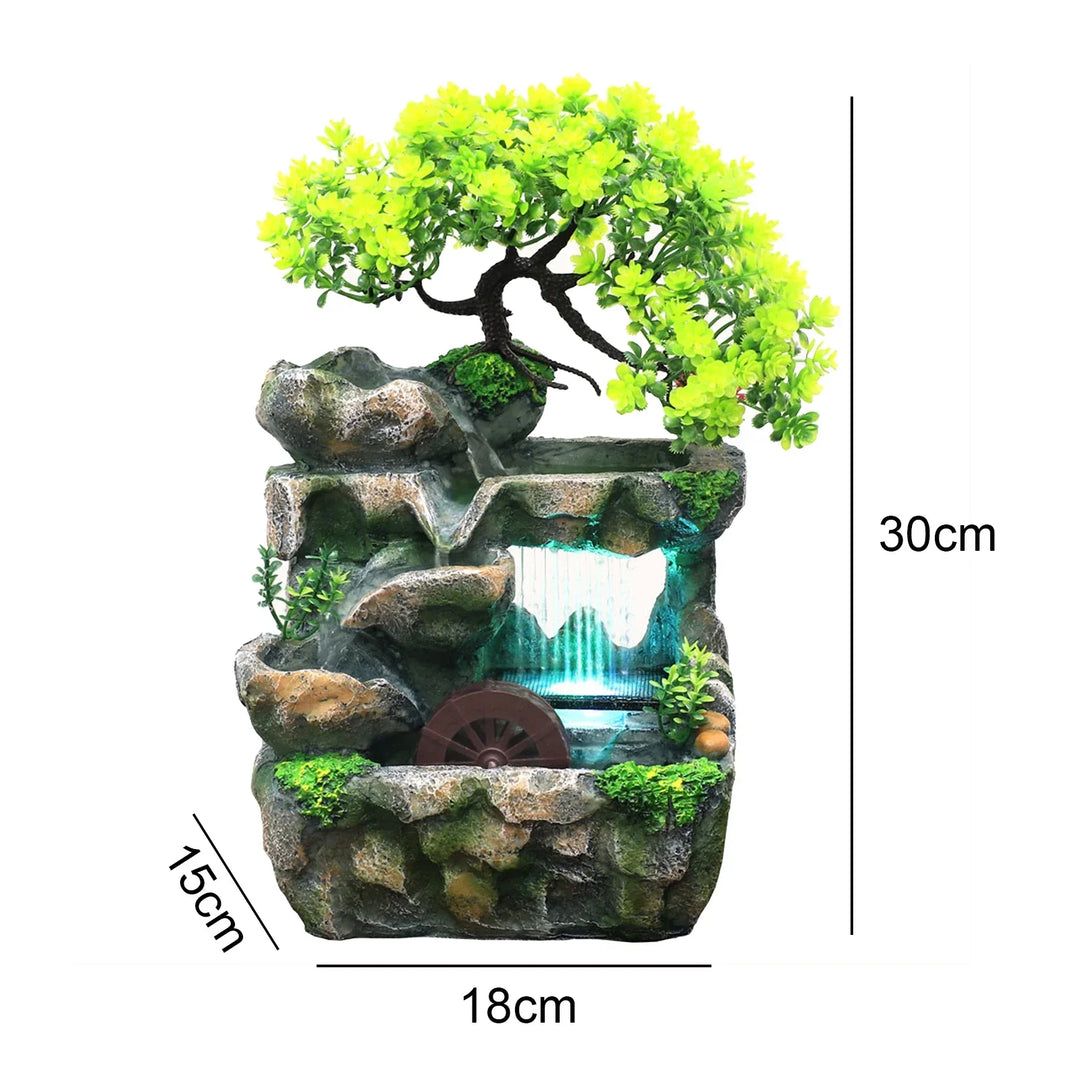 BowLift | Natural Mini Tree Waterfall Desk Fountain
