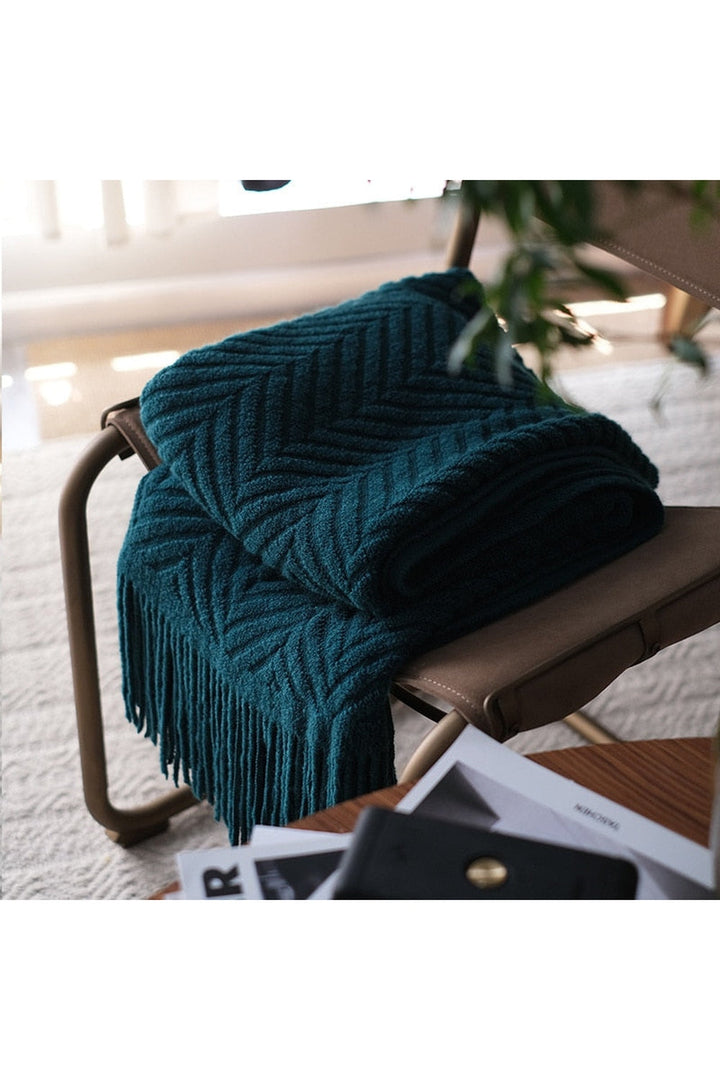 Zack Pattern Dark Academia Blanket | Bowlift