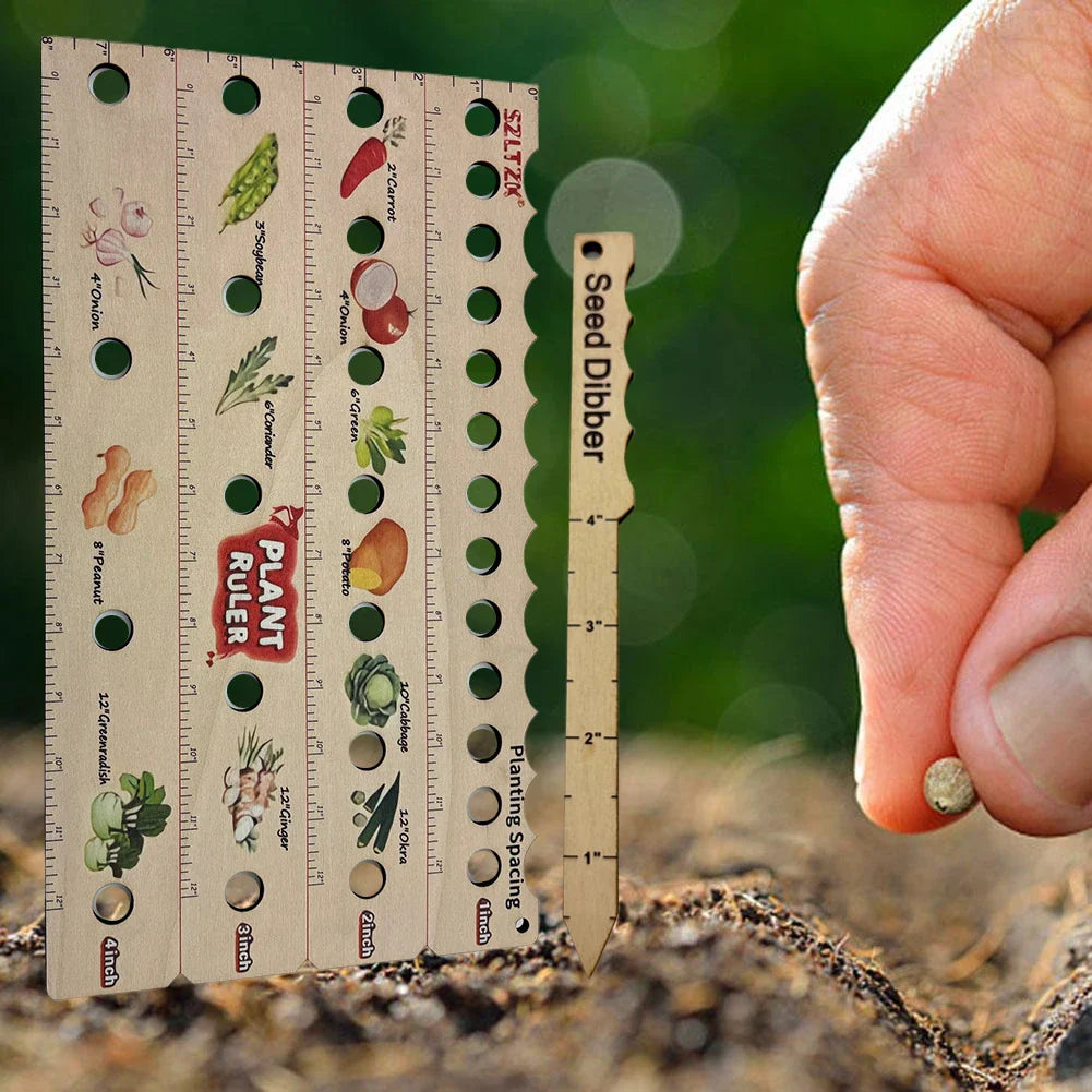 BowLift | Wood Plant Ruler – Multifunctional Seed Measuring Tool for Garden