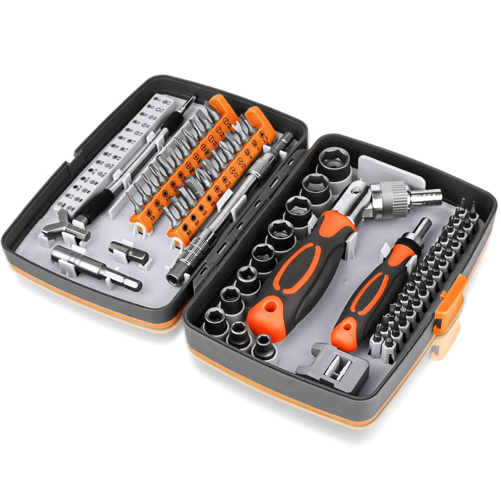 BowLift | 68-in-1 Ratchet Screwdriver Set with Magnetic Bits & Extension Rod – FortiDrive