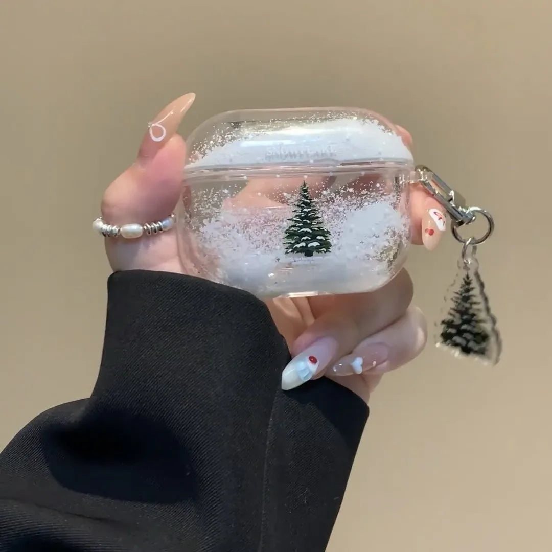 BowLift | Frosted Tree Protective Transparent AirPods Case