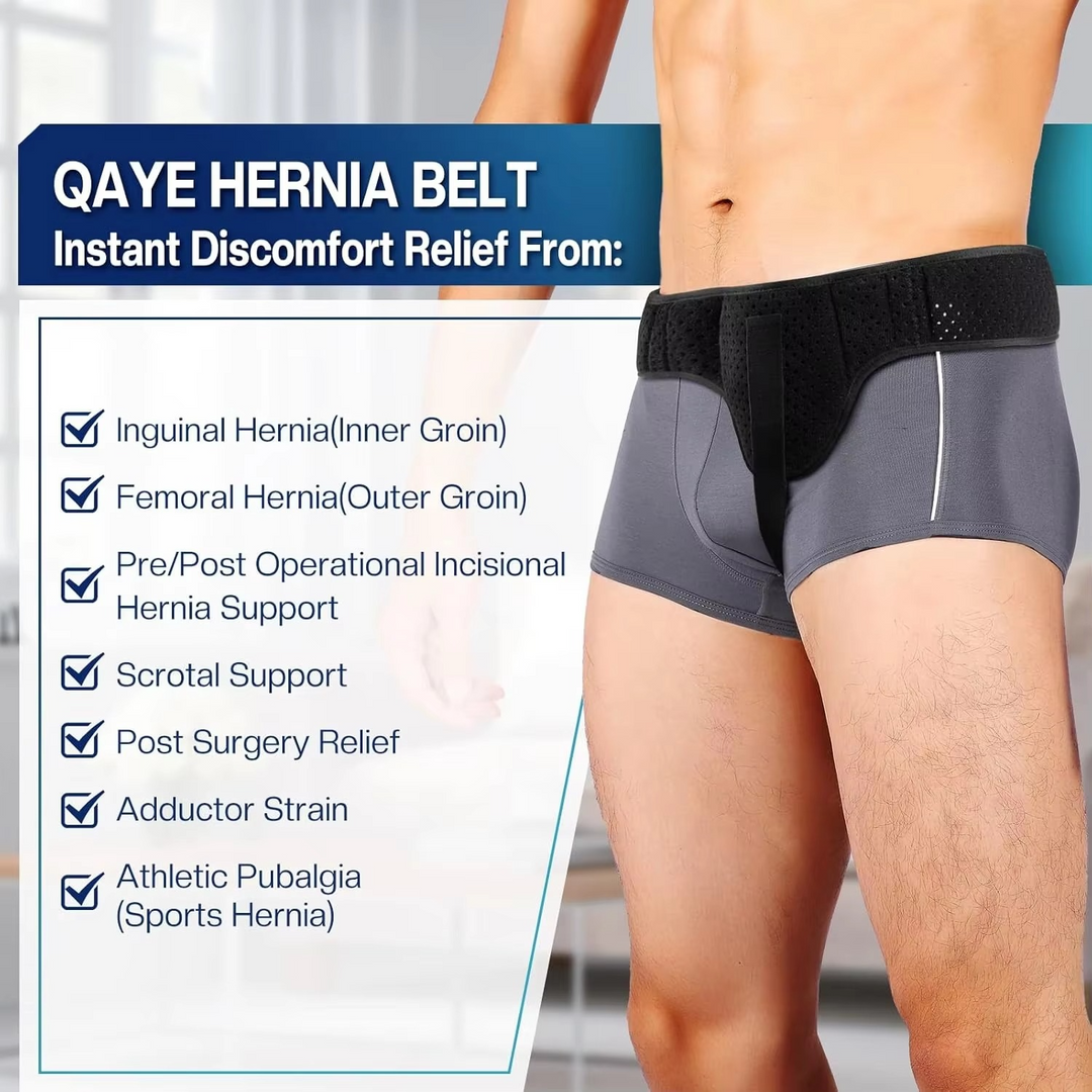 BowLift | Hernia Support Belt for Men and Women with Removable Compression Pads