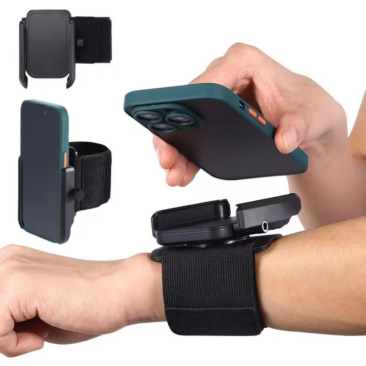 BowLift | 360° Rotating Wrist Strap Phone Holder for Running and Cycling
