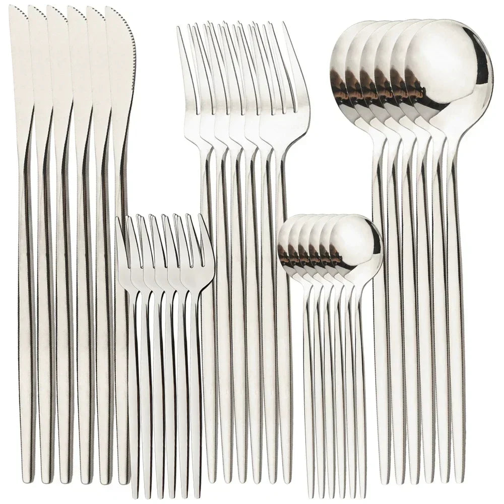 BowLift | RoyalMirror – Luxury Gold Cutlery Set