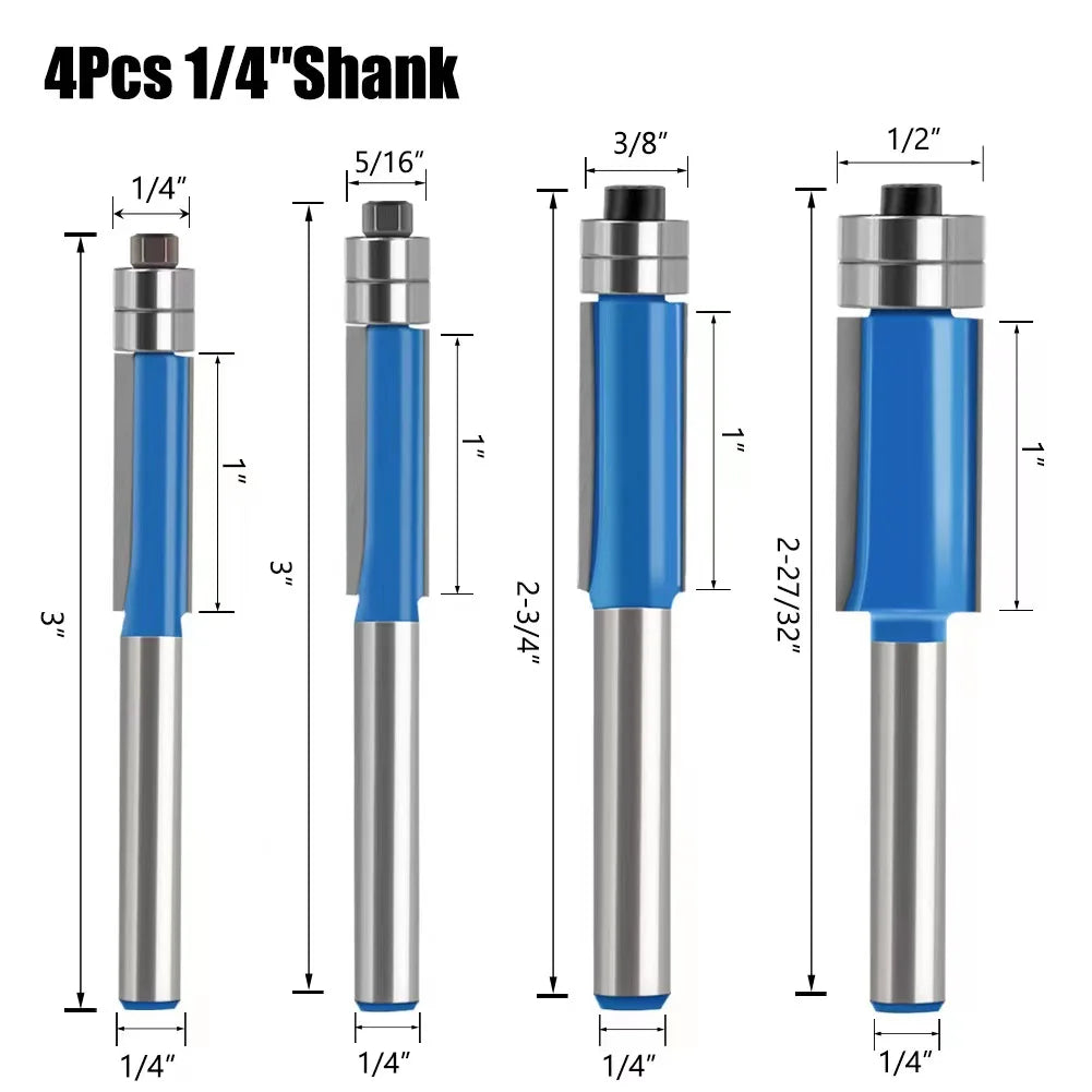 BowLift | Shank Flush Trim Bit Set