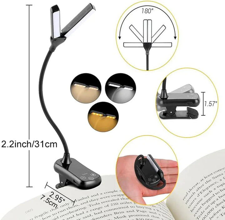 BowLift | LED rechargeable reading lamp with touch control | Autumn lighting - Nellie