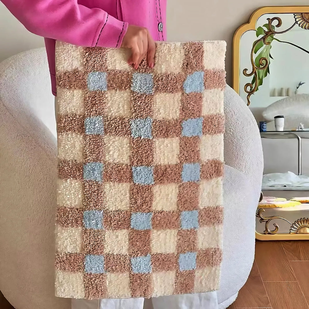 2-tone Grid Rug | Bowlift