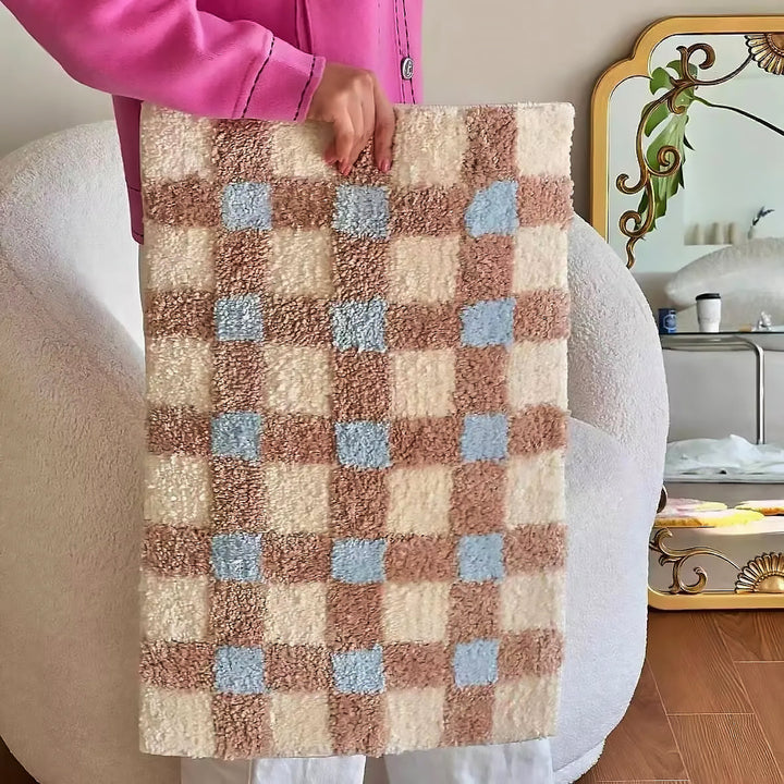 2-tone Grid Rug | Bowlift
