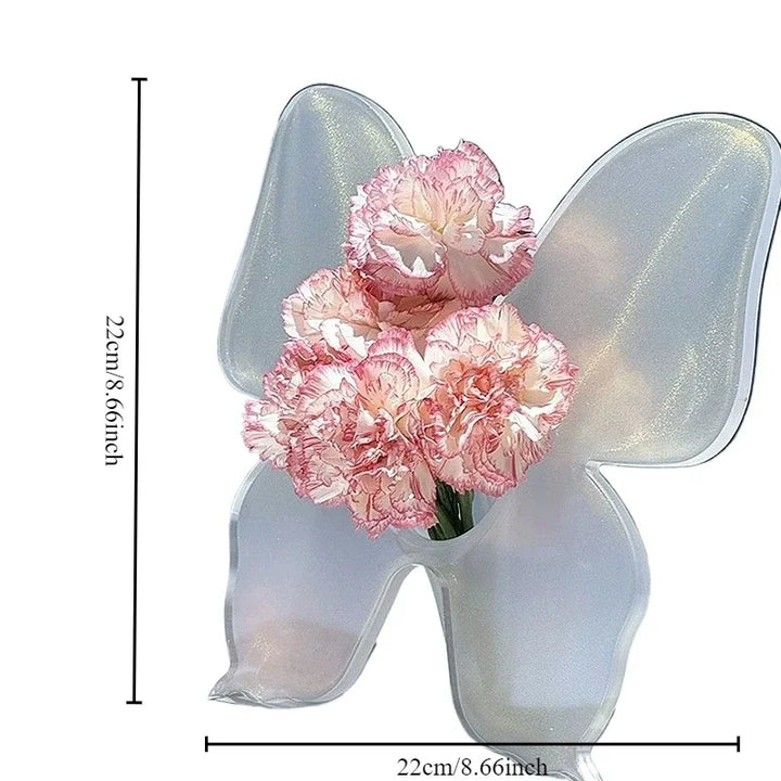 BowLift | Artistic Butterfly Clear Flower Vase