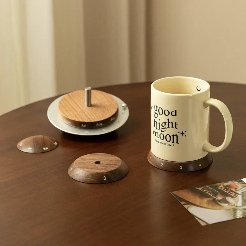 BowLift | Cosmic Cycle Minimalist Rotating Wooden Calendar