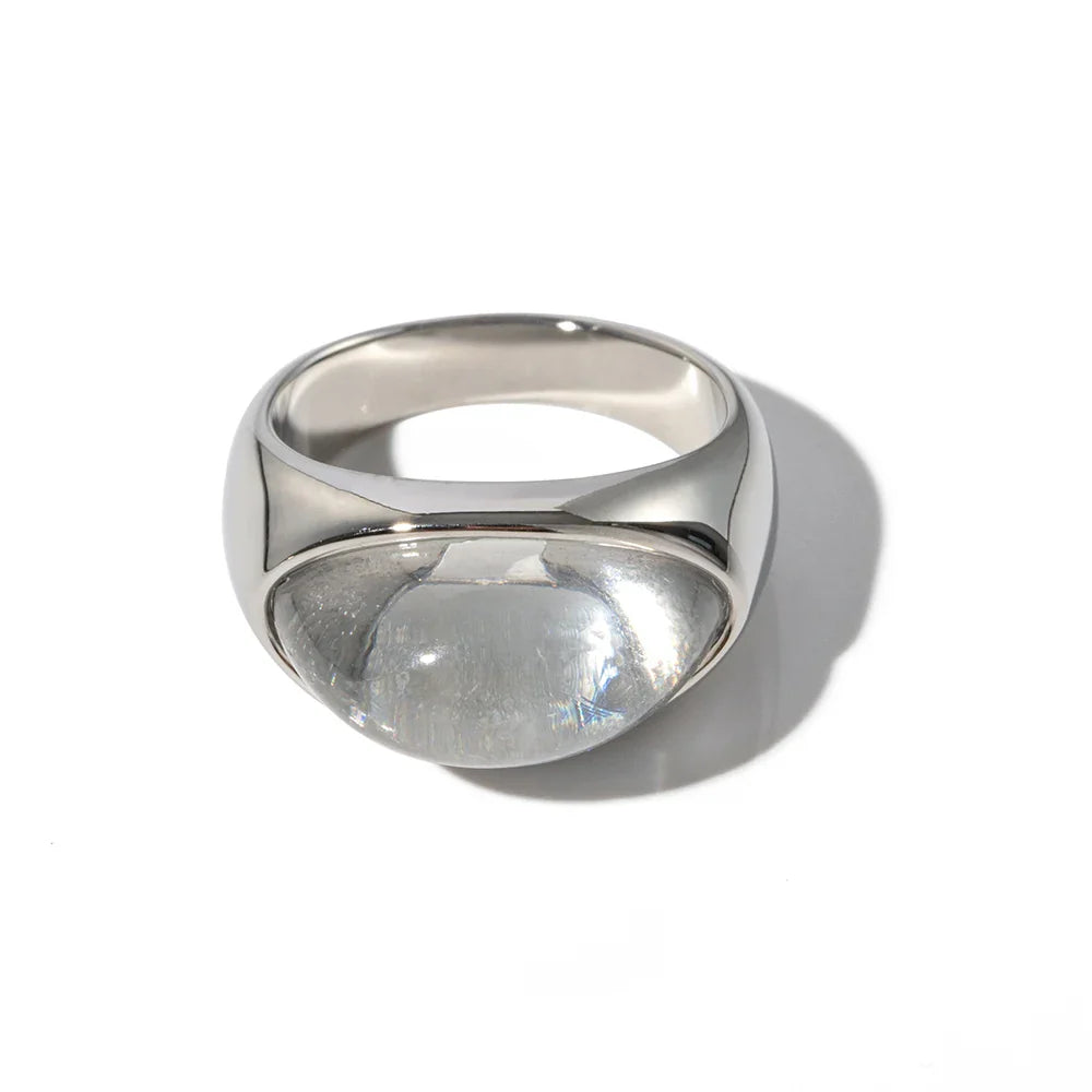 BowLift | Chunky Oval Stone Set Ring