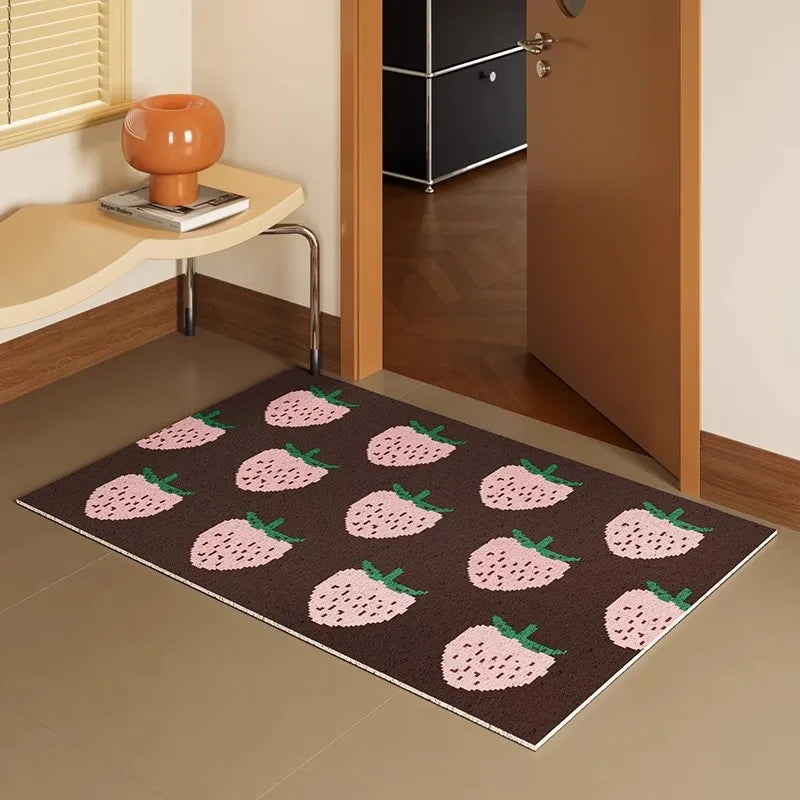PVC Strawberry Welcome Doormat – Anti-Dust & Anti-Slip | Bowlift