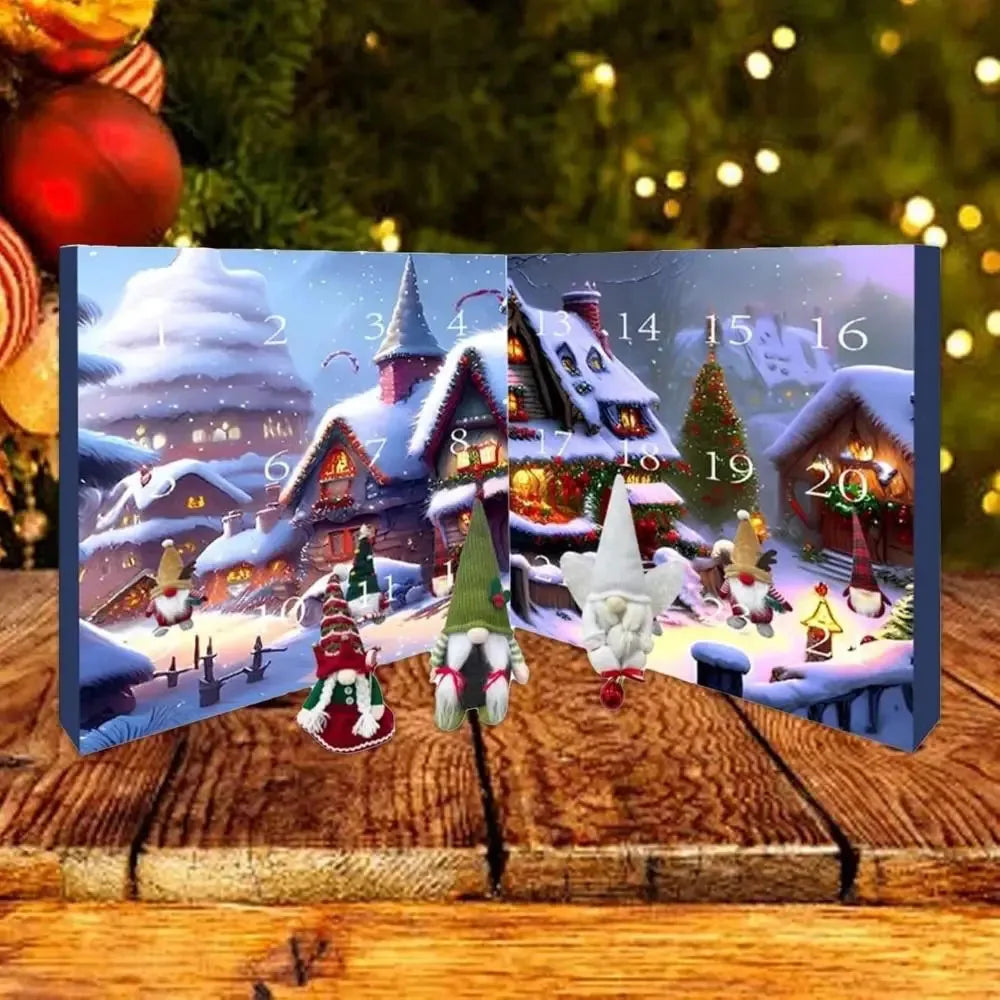 BowLift | WinterWichtel – Stoffen adventskalender met kerstkabouter – 24 vakjes