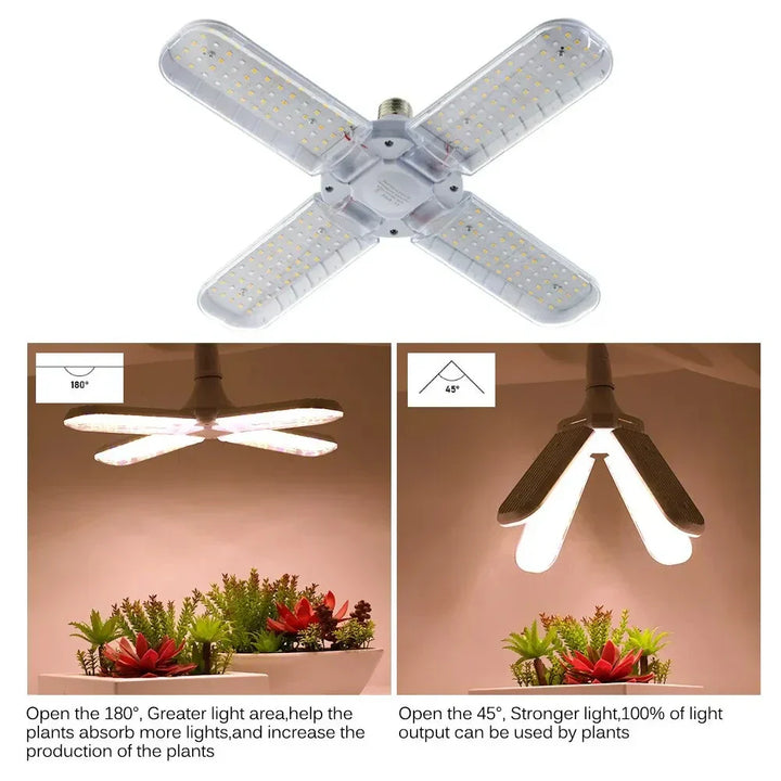 BowLift | Floriva Plant Lamp | Foldable Wing Design | Full Spectrum LED | 24W 36W 48W | E27 Socket
