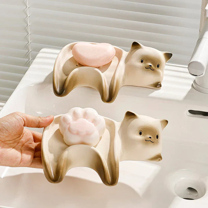 BowLift | Lazy Cat Ceramic Soap Holder