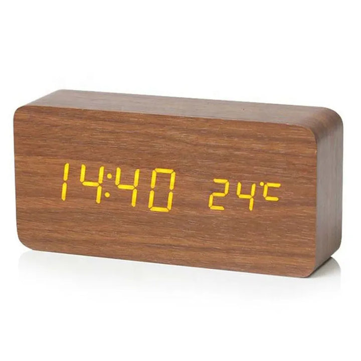 BowLift | Wooden Digital Alarm Clock | LED Display | Modern Design | Silent | Environmentally Friendly