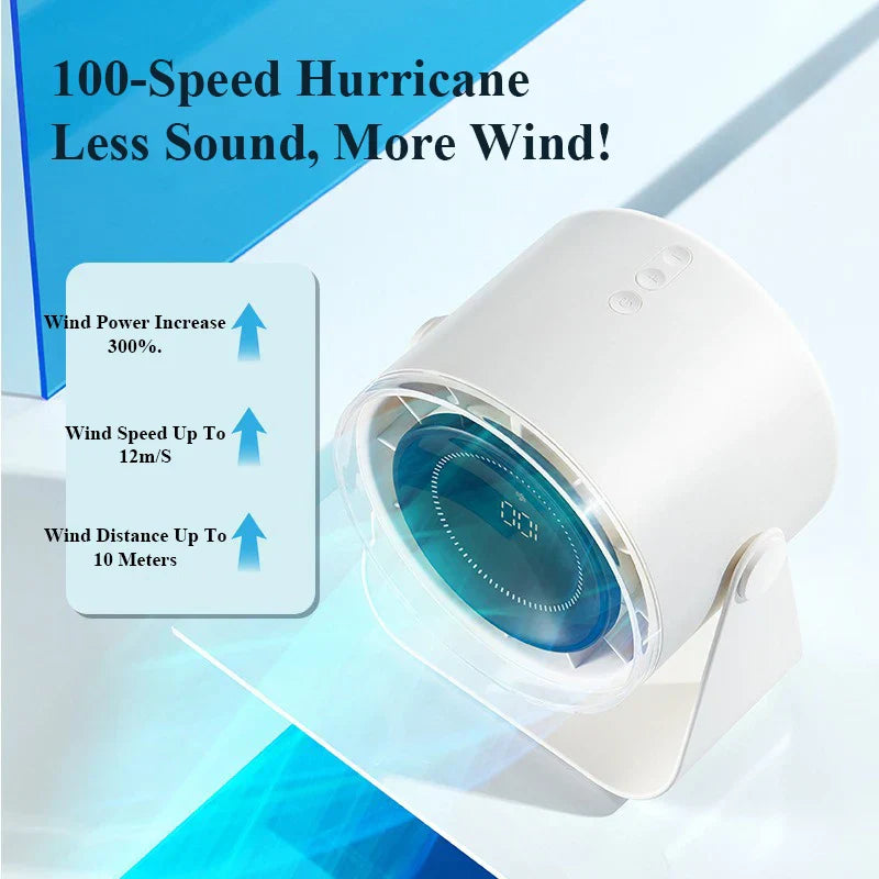 BowLift | Multi-Speed Adjustable Rechargeable Travel Desktop Fan