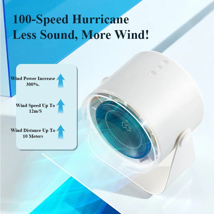 BowLift | Multi-Speed Adjustable Rechargeable Travel Desktop Fan