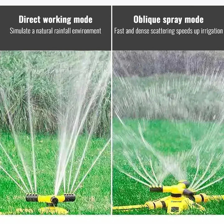 BowLift | 360° Rotating Lawn Sprinkler | Stable, Multi-Angle Nozzles for Even Coverage in Large Gardens