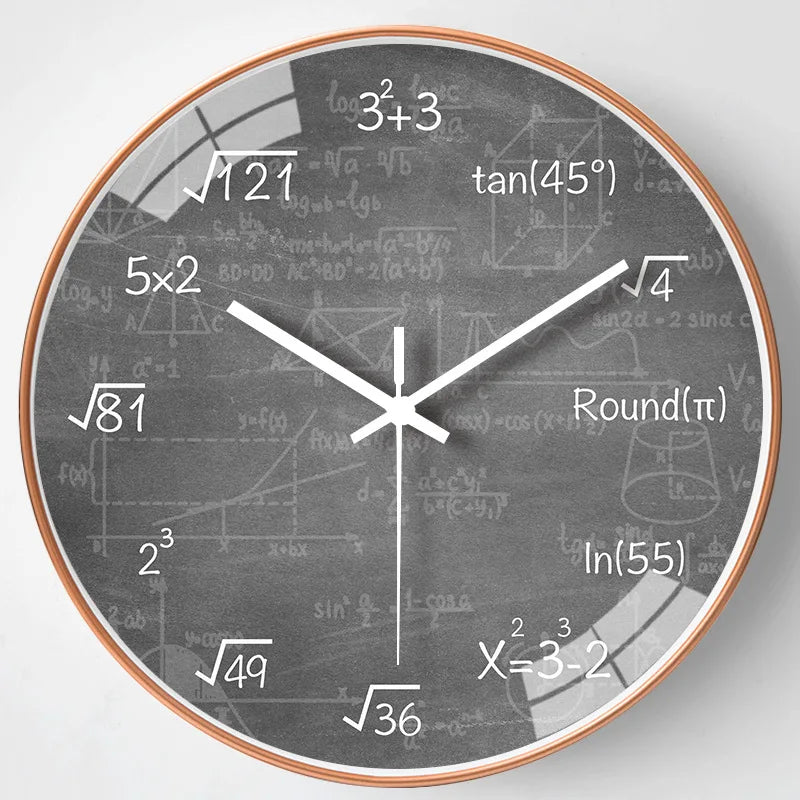 ChalkBoard Clock - Mathematical Formulas Wall Decoration Bowlift