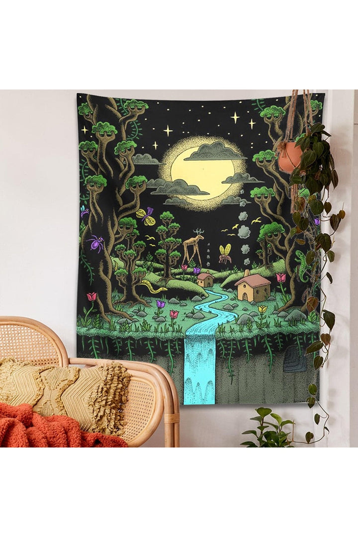 Skull Psychedelic Tapestry | Bowlift