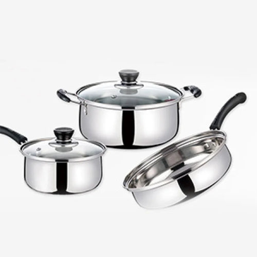 BowLift | 3 piece cookware set made of stainless steel