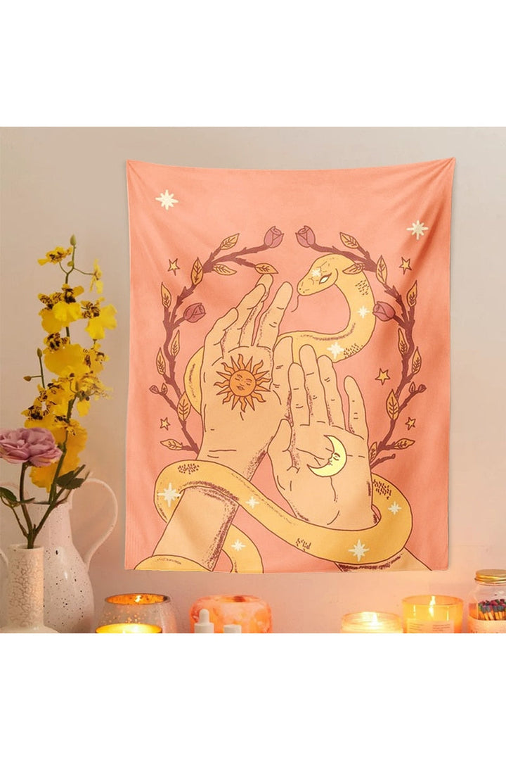 and Moon E-Girl Tapestry | Bowlift