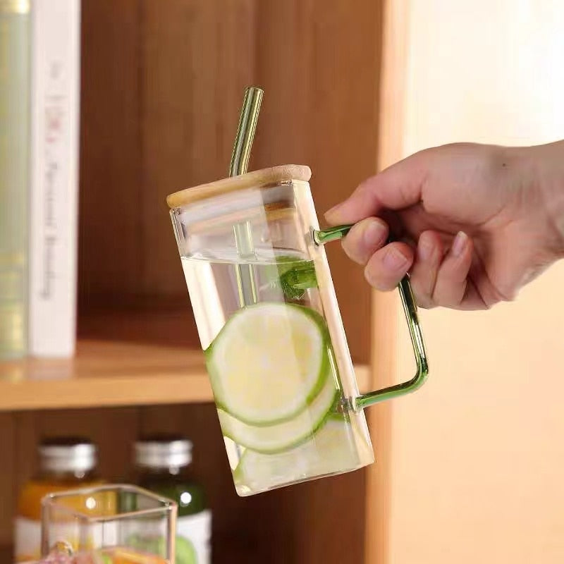 BowLift | Stylish Square Large Capacity Mug with Straw