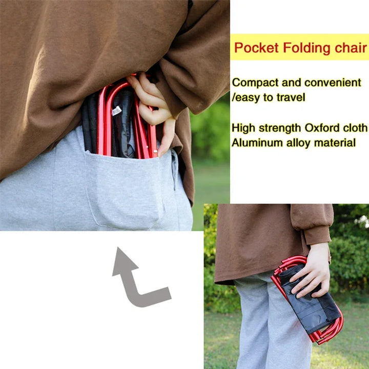 BowLift | MobiloCamp Folding Stool | Ultralight & Collapsible | 262g | For Camping, Hiking & Festivals