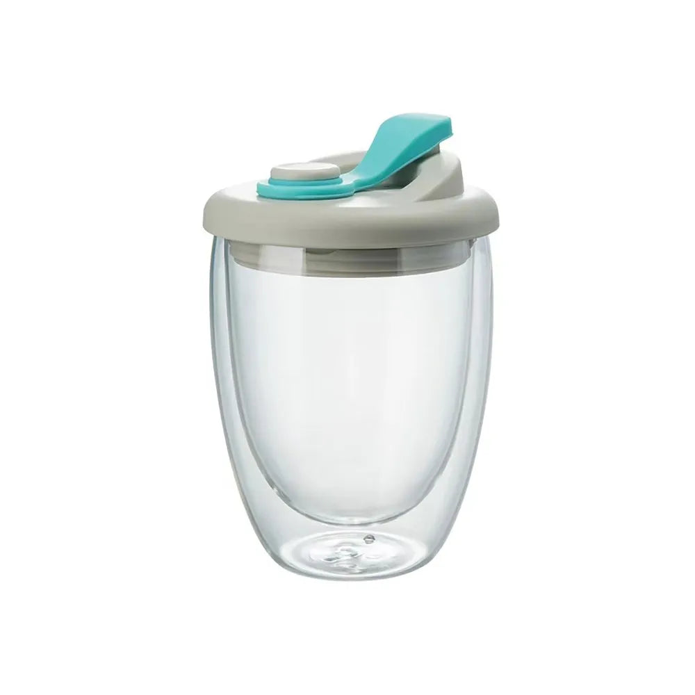 BowLift | Leak-Proof Double Wall Glass Transparent Mug