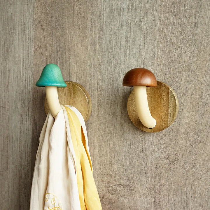 BowLift | Mystic Mushroom Wooden Wall Clothes Hanger