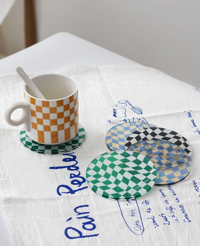 BowLift | Checkered Acrylic Coaster