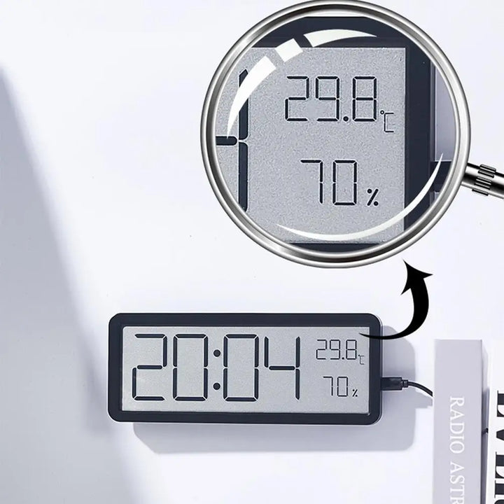 BowLift | TimeVibe Large LED Digital Wall Clock with Temperature & Humidity Display