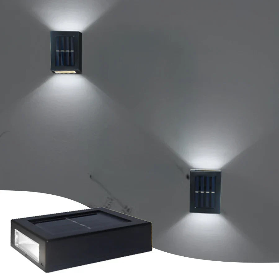 BowLift | Waterproof LED Solar Wall Light: Up and down light for balcony, garden, street and landscape