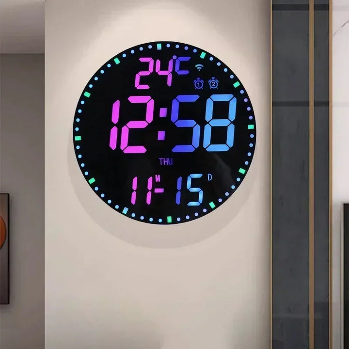 WiFiTime Clock - Smart LED Wall Clock with Calendar Bowlift