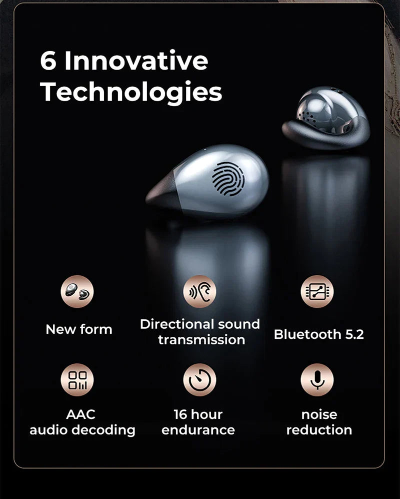 BowLift | Super Lightweight Bone Conduction Bluetooth Wireless Sports Earphones Headphones