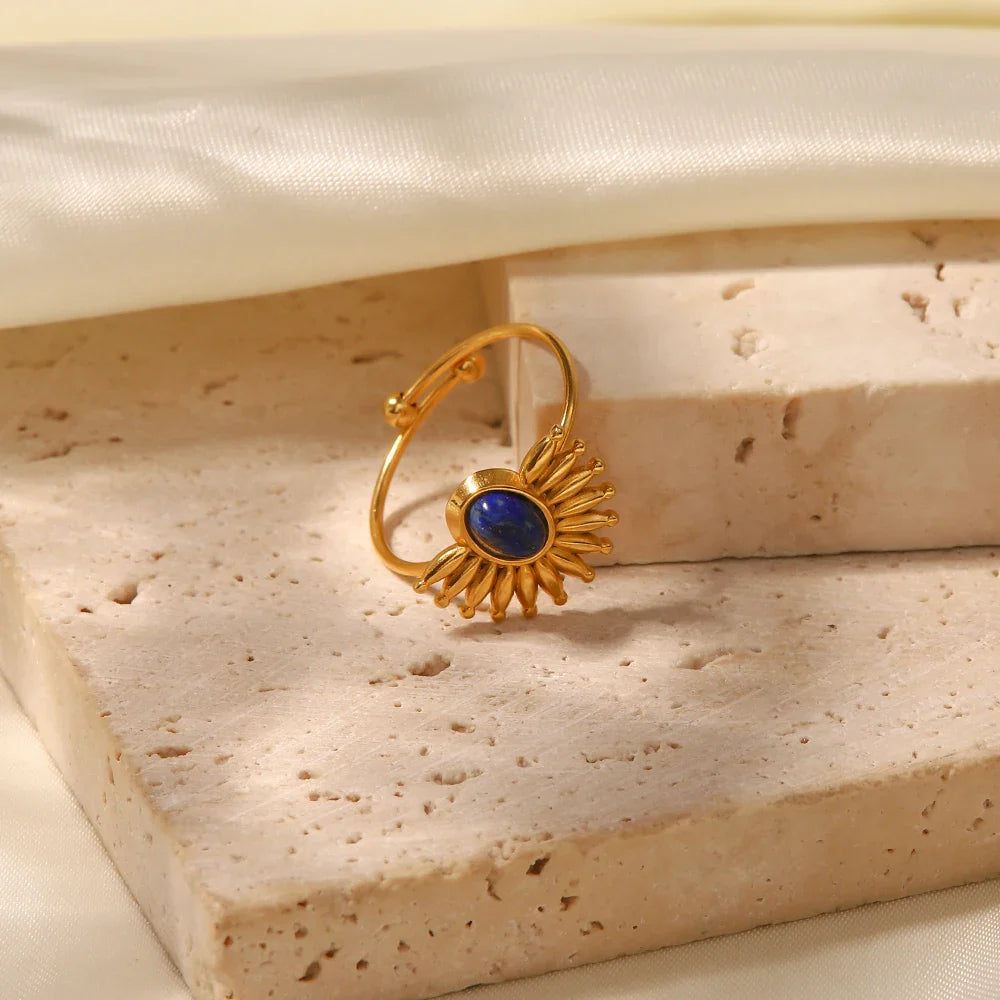 BowLift | Dainty Lapis Sun Shine Ring