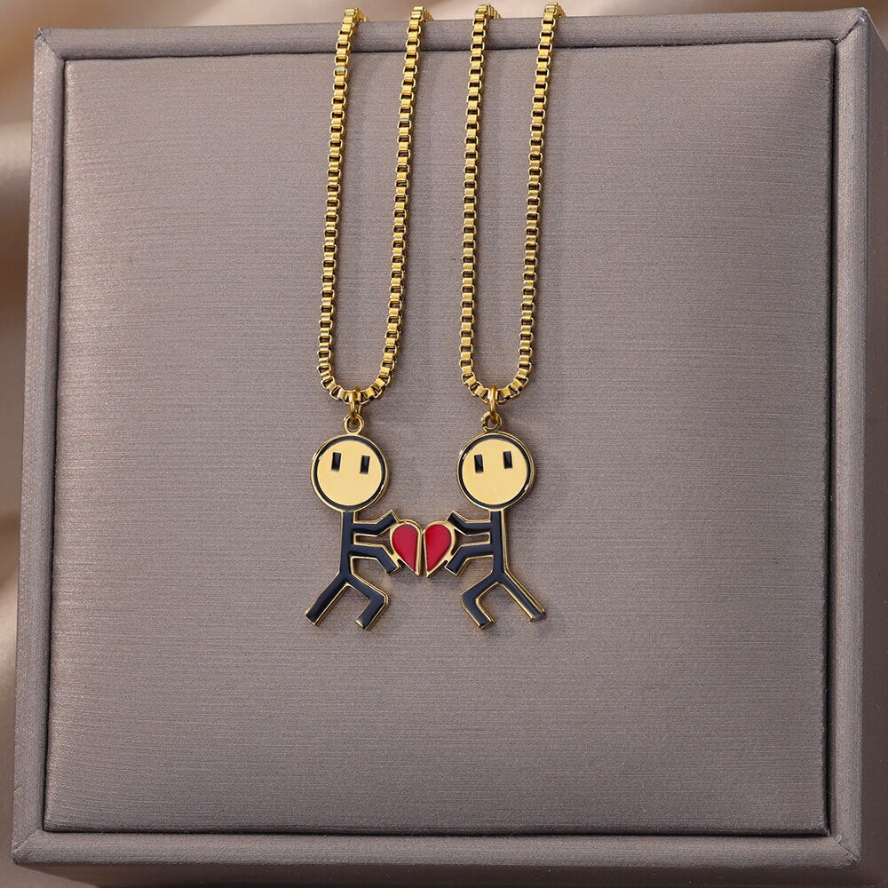 BowLift | 2pcs Double Love Heart Necklace