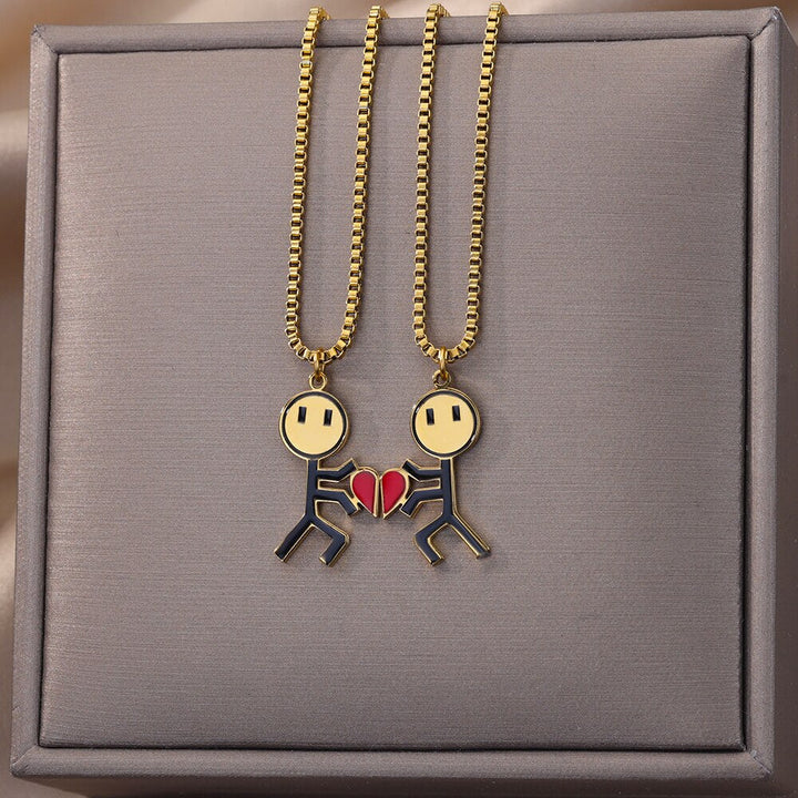 BowLift | 2pcs Double Love Heart Necklace