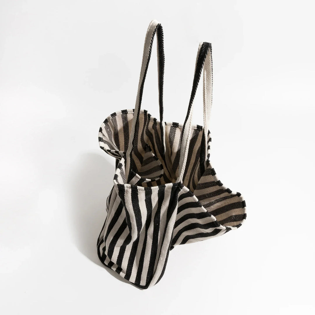 BowLift | Striped linen tote bag