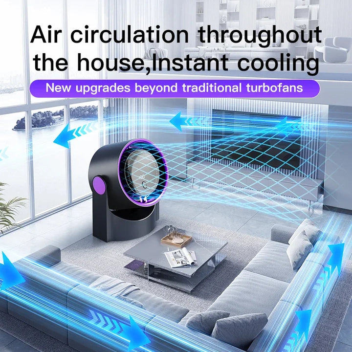 BowLift | Aerolora Table Fan | Bladeless & Quiet | 100 Levels | USB Bladeless Fan