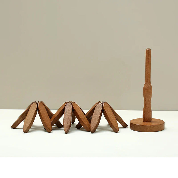 BowLift | Wooden Tree Heat Resistant Coaster Set