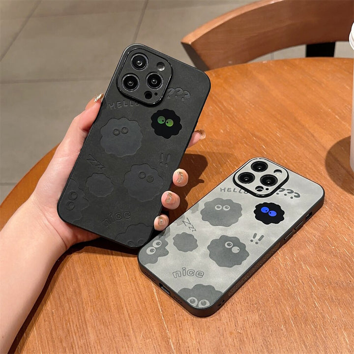 BowLift | Cute Monster Shockproof Leather iPhone Case