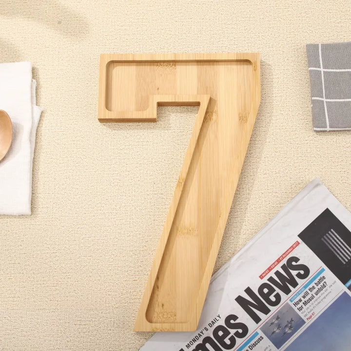 BowLift | Wooden Numbers Serving Tray