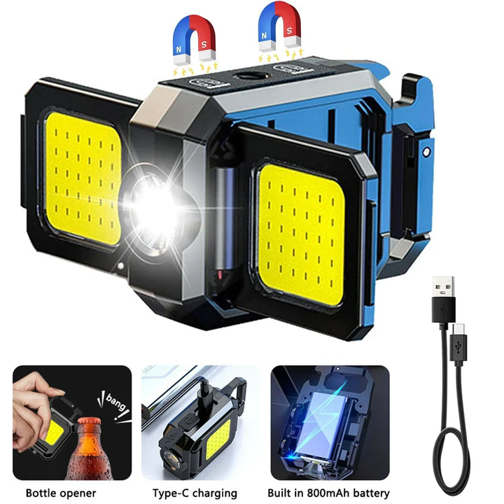 BowLift | TorchKey Mini Flashlight | 1000 Lumen | Magnetic Base & USB-C | Keychain Format