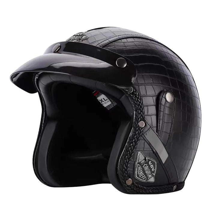 BowLift | Retro Motorcycle Helmet – Kael – (Open Face 3/4)